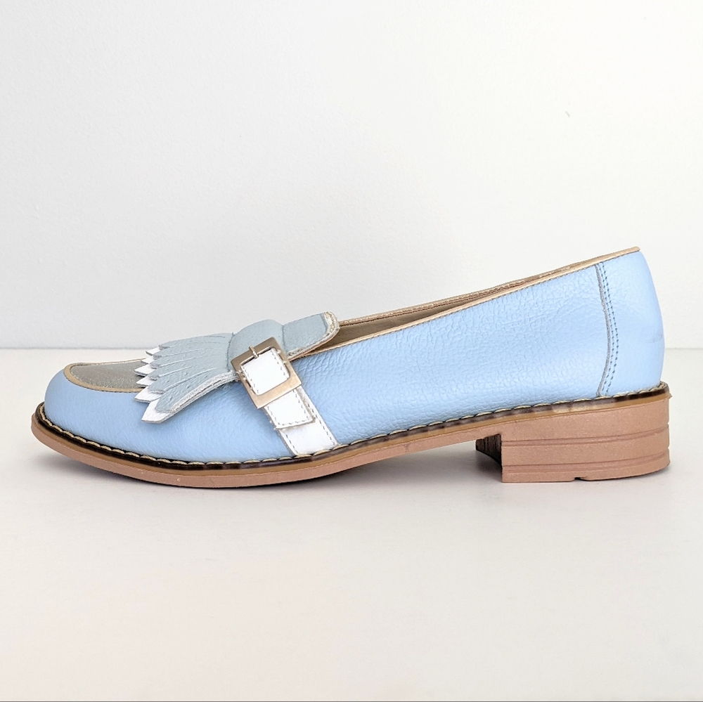 🇨🇦 New Ana Maria Dessin Leather Loafer Made In Canada